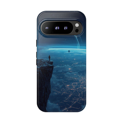 Google Pixel 9 Pro / Glossy Phone Case - Orbital Ring Horizon Sci-fi Phone Case