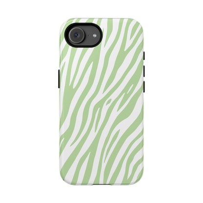 Mint Tiger Print Phone Case - Green Phone Case - iPhone 17e / Glossy