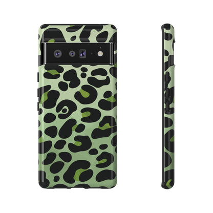 Chic Sage Leopard Print Phone Case