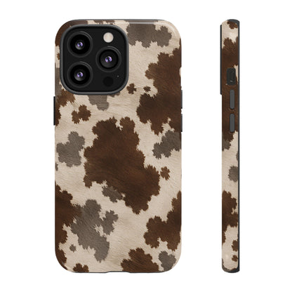 Stylish Mocha Cow Print Phone Case