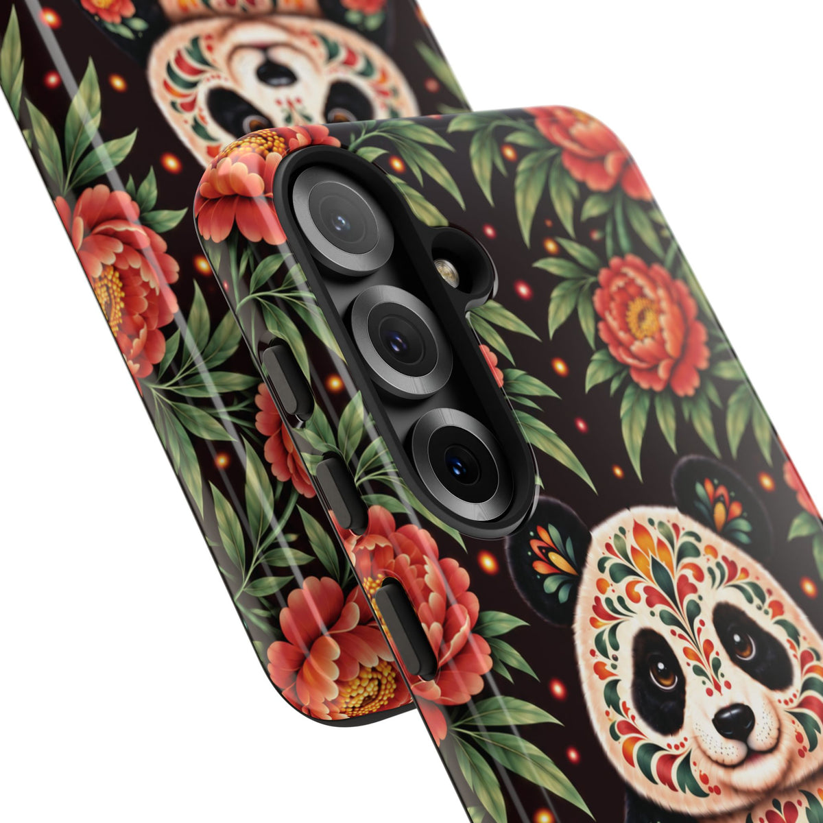 Cute Terracotta and Teal Calavera Panda Phone Case - Multicolor Phone Case