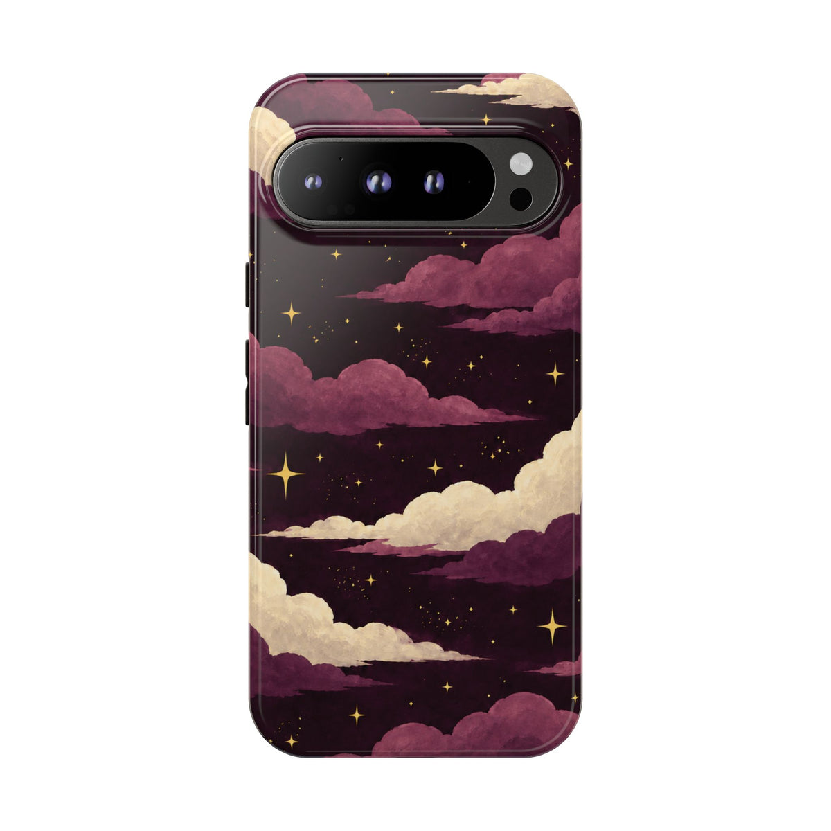 Illustrated Plum Clouds & Stars Phone Case