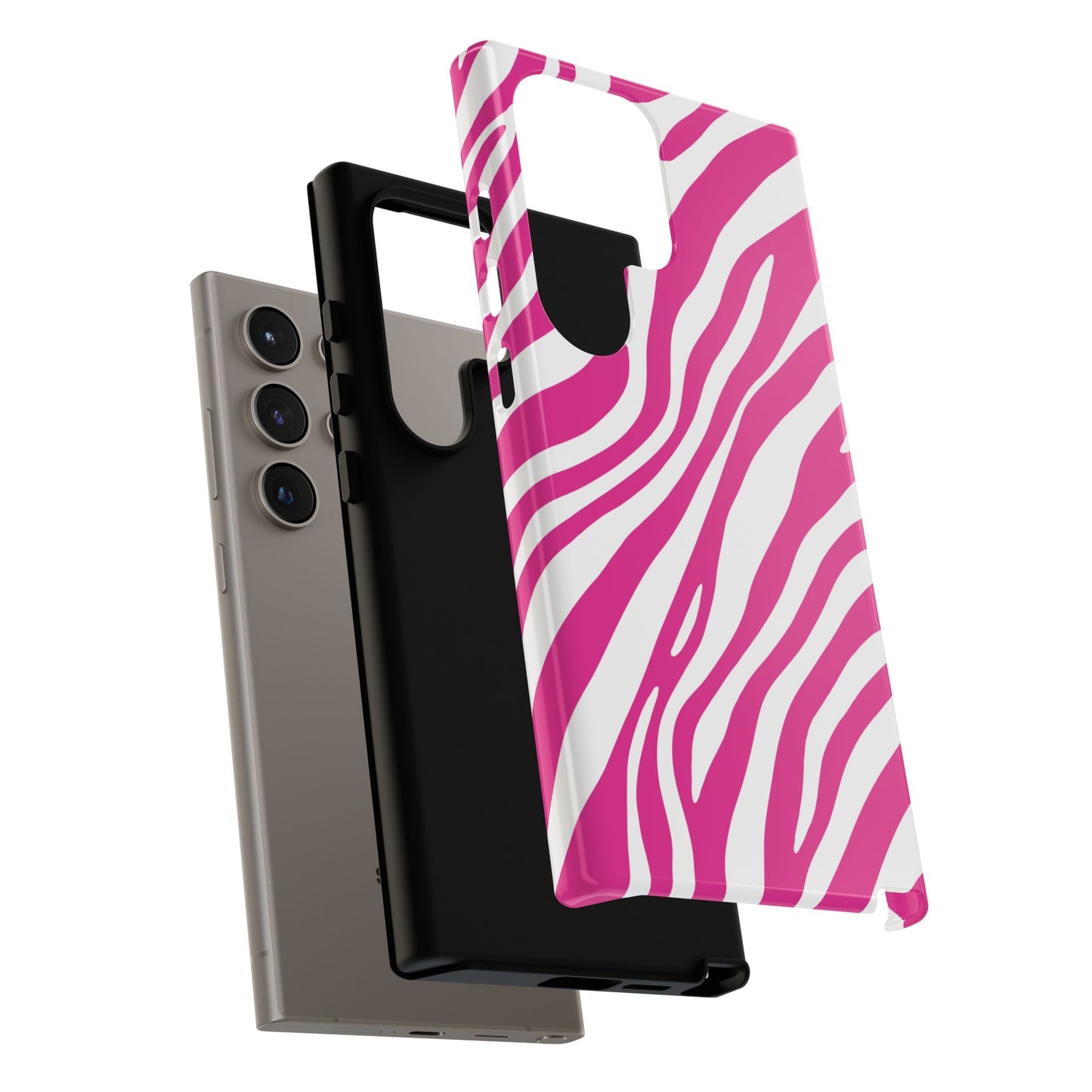 Modern Hot Pink Zebra Print Phone Case