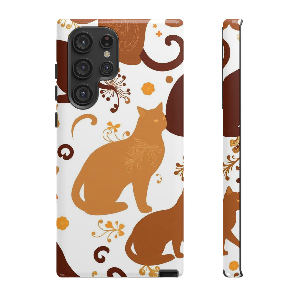Abstract Cat Pattern Phone Case - Multicolor Phone Case - Samsung Galaxy S22 Ultra / Glossy