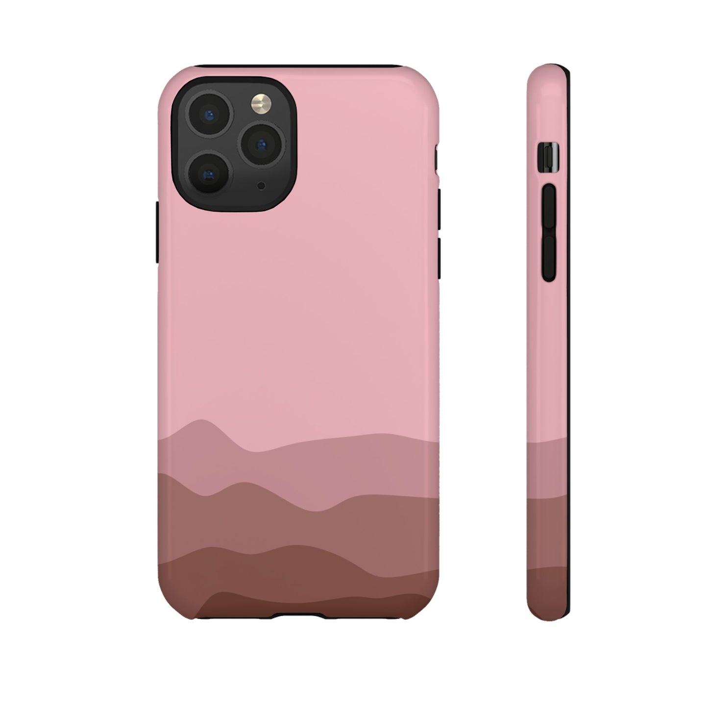 Pink Abstract Waves Protective Phone Case - Pink Phone Case - iPhone 11 Pro / Glossy