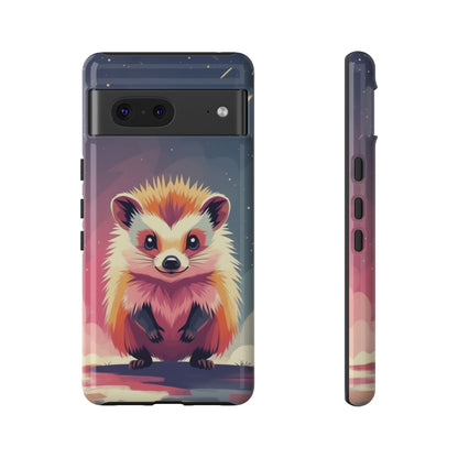 Google Pixel 7 / Glossy Phone Case - Stylised Hedgehog Design Phone Case