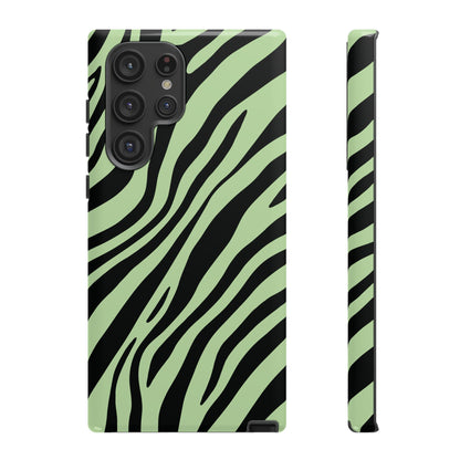 Modern Mint Zebra Print Phone Case