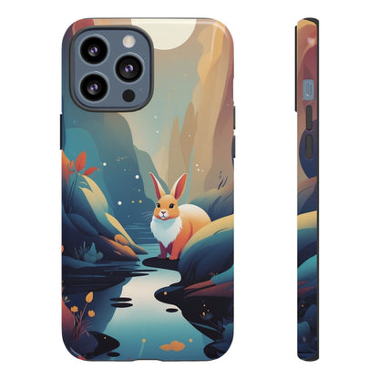 iPhone 13 Pro Max / Glossy Phone Case - Stylised Rabbit Design Phone Case