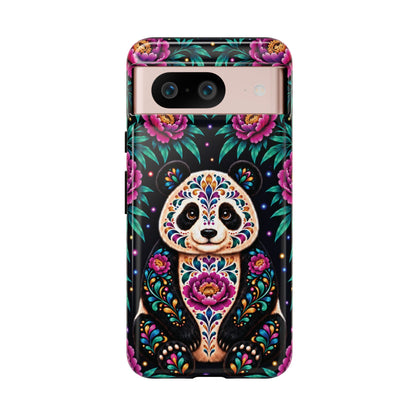 Cute Purple and Teal Calavera Panda Phone Case - Multicolor Phone Case - Google Pixel 8 / Glossy