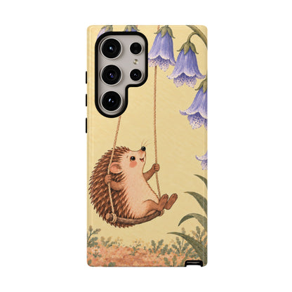 Whimsical Buttercream Hedgehog and Bluebell Phone Case - Yellow Phone Case - Samsung Galaxy S24 Ultra / Glossy