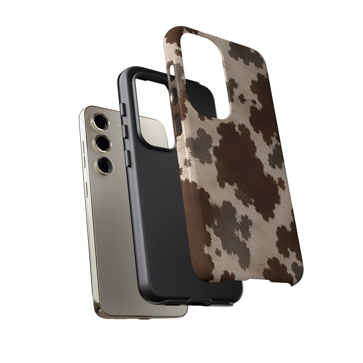 Stylish Mocha Cow Print Phone Case