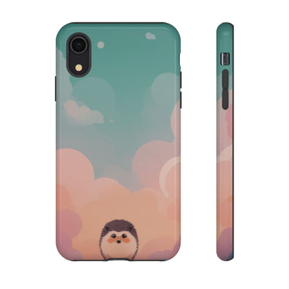 Cute Hedgehog & Cloud Design Phone Case - Multicolor Phone Case - iPhone XR / Glossy