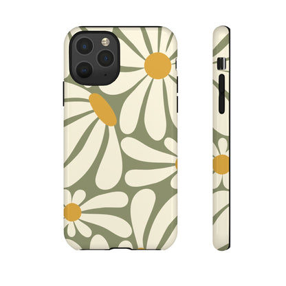 Retro Green Daisy Pattern #1 Phone Case - Green Phone Case - iPhone 11 Pro / Glossy