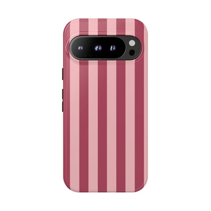 Google Pixel 9 Pro / Glossy Phone Case - ’Pink Stripe Pattern’ Phone Case