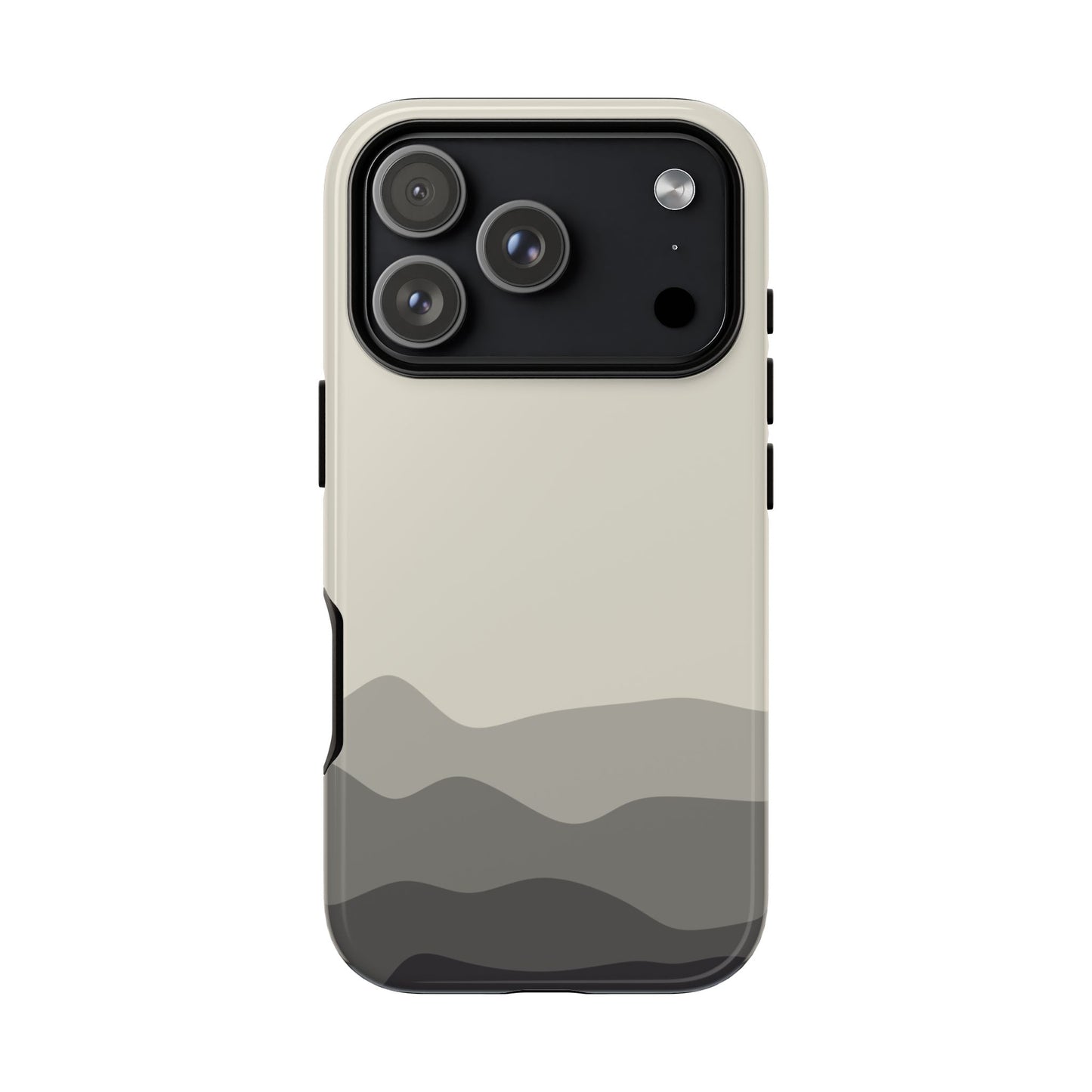 Ivory Abstract Waves Protective Phone Case - White Phone Case - iPhone 17 Pro / Glossy