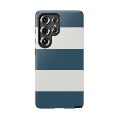 Blue & White Horizontal Stripe Pattern Phone Case - Blue Phone Case - Samsung Galaxy S25 Ultra / Glossy