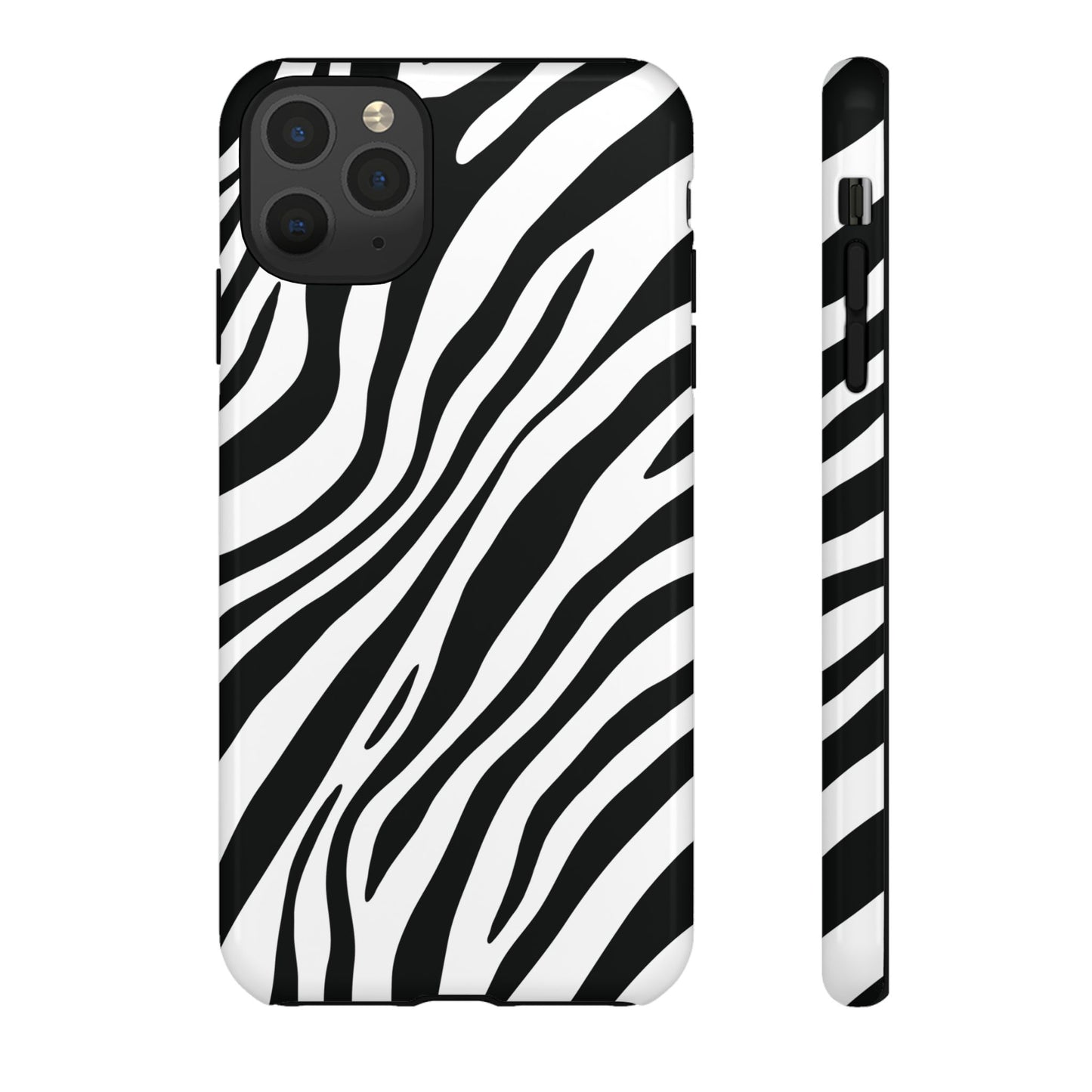 Modern Monochrome Zebra Print Phone Case