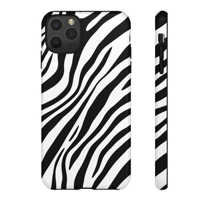 Modern Monochrome Zebra Print Phone Case