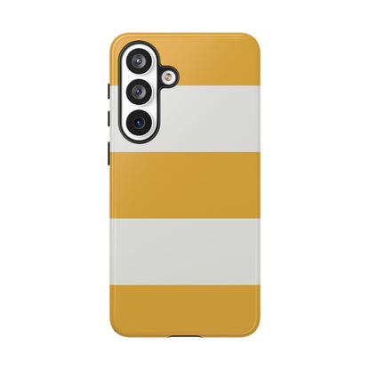 Yellow & White Horizontal Stripe Pattern Phone Case - Yellow Phone Case - Samsung Galaxy S26 Plus / Glossy