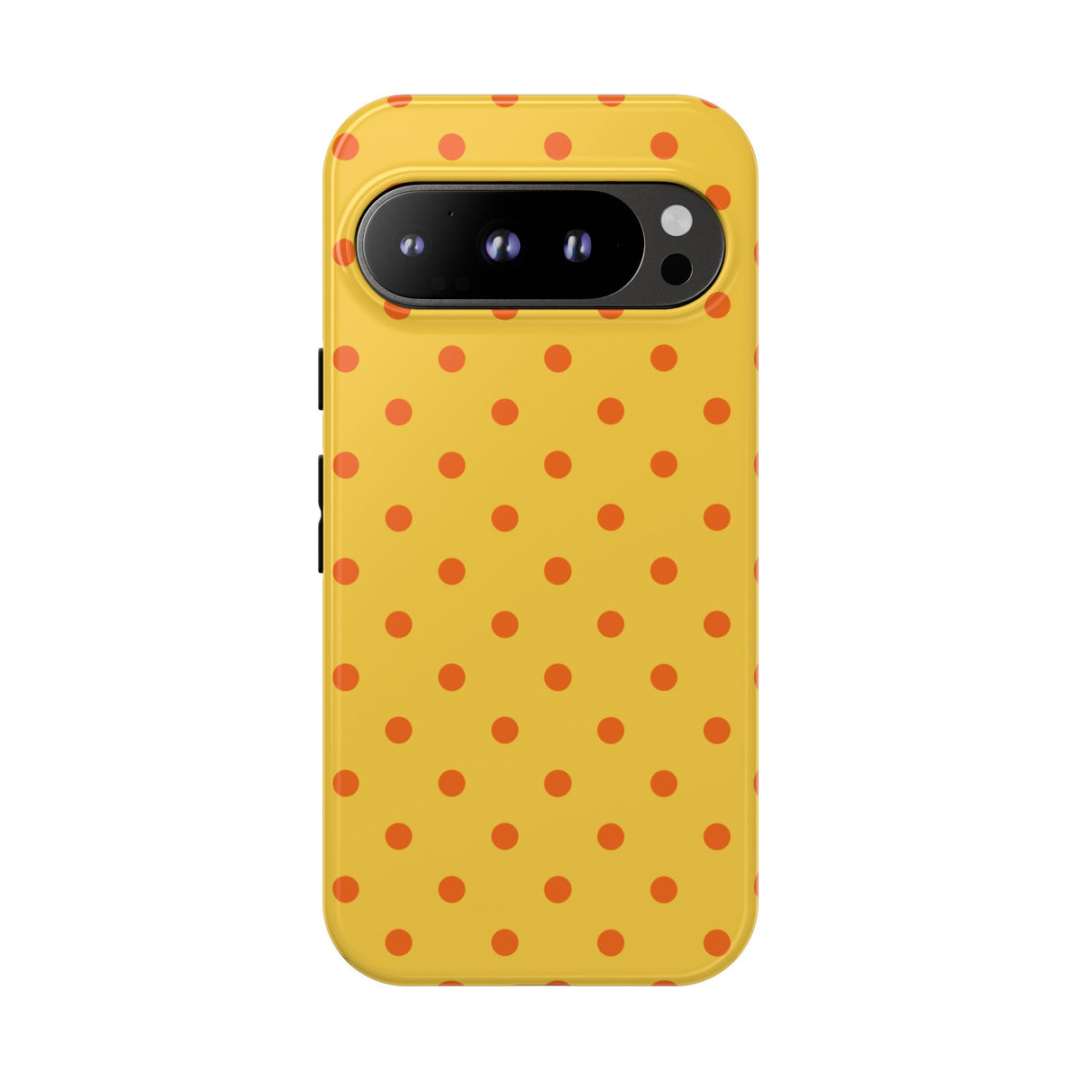Trendy Yellow & Orange Dot Pattern Phone Case - Yellow Phone Case - Google Pixel 9 Pro / Glossy