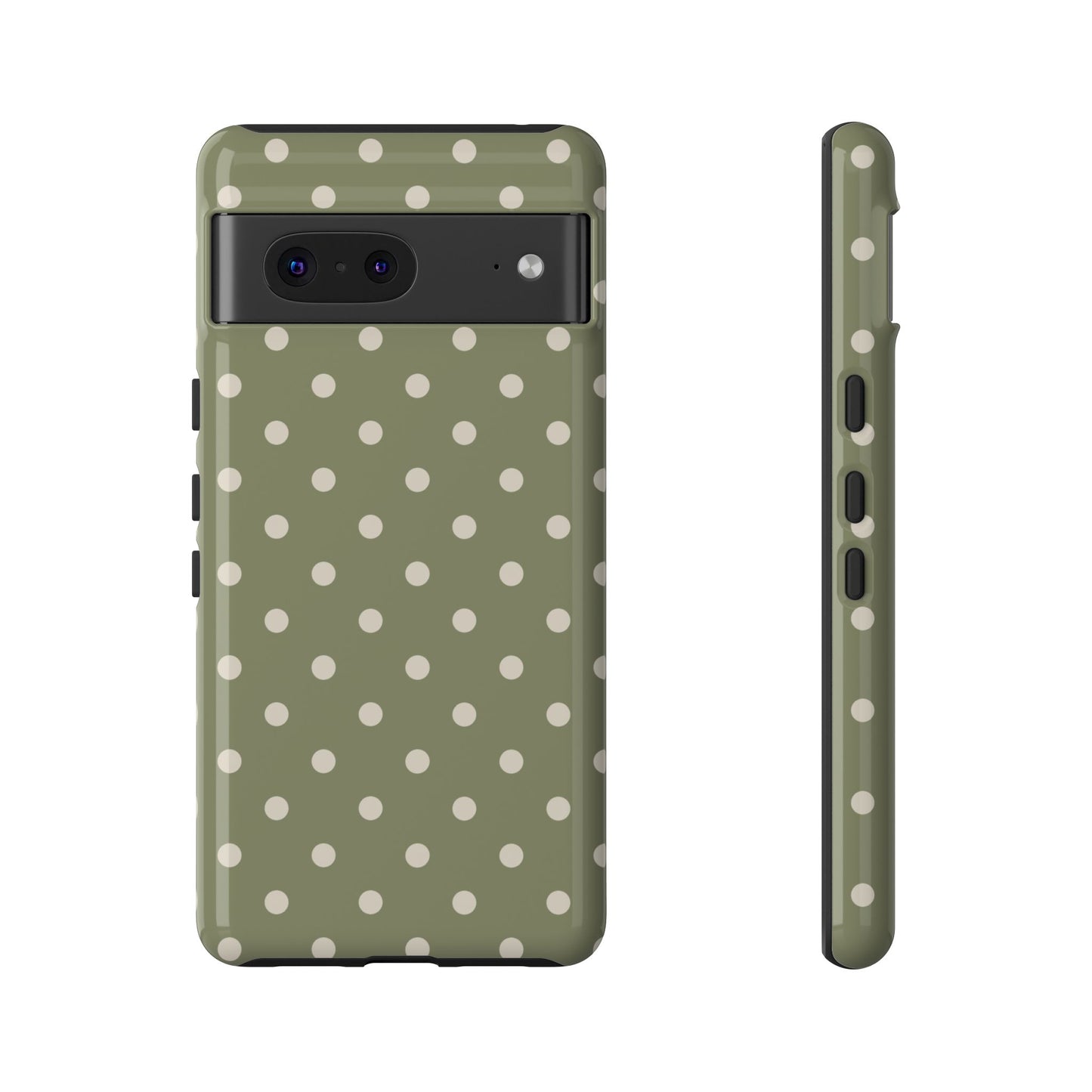 Green & White Dot Pattern Phone Case