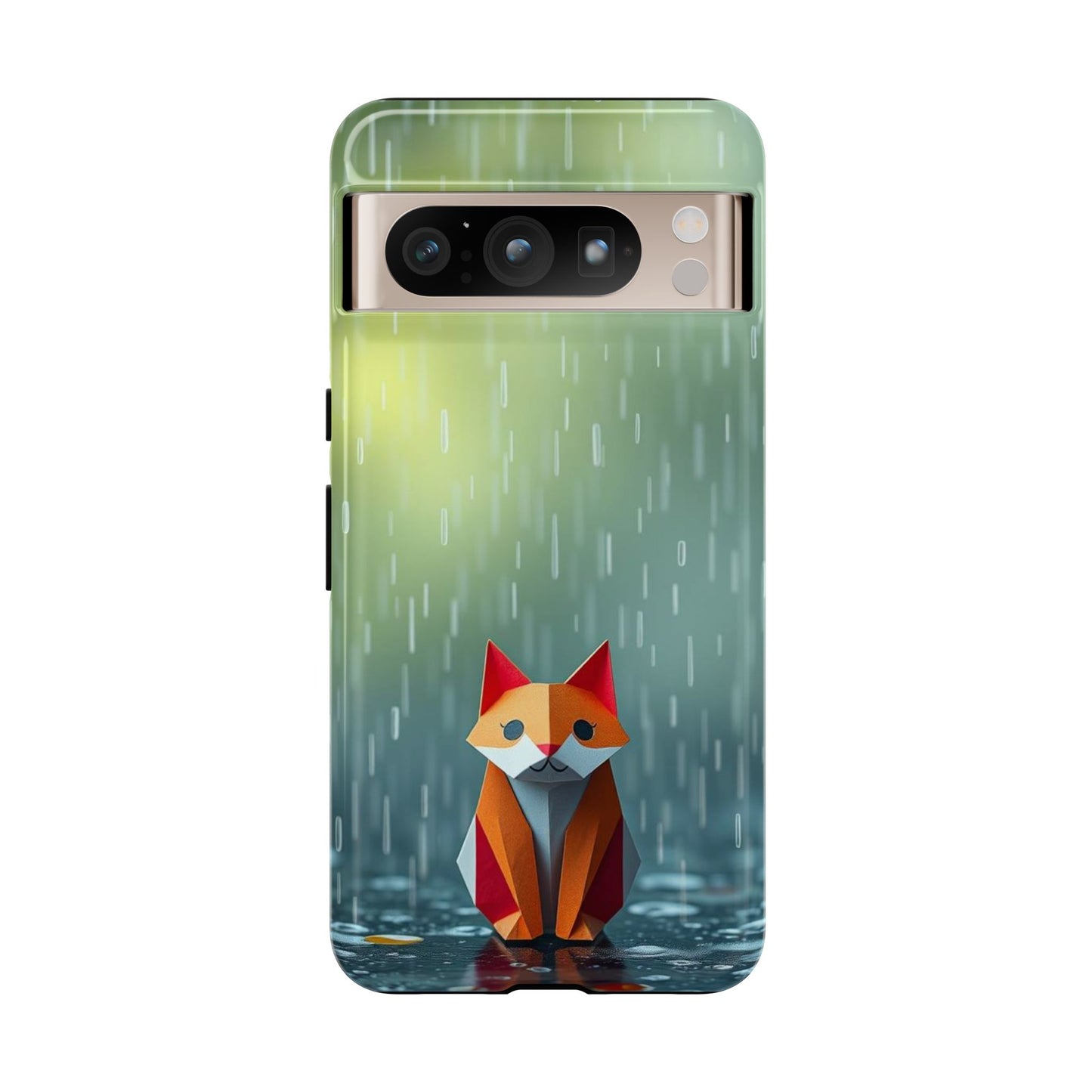 Google Pixel 8 Pro / Glossy Phone Case - Origami ’Soggy Fox’ Design Phone Case