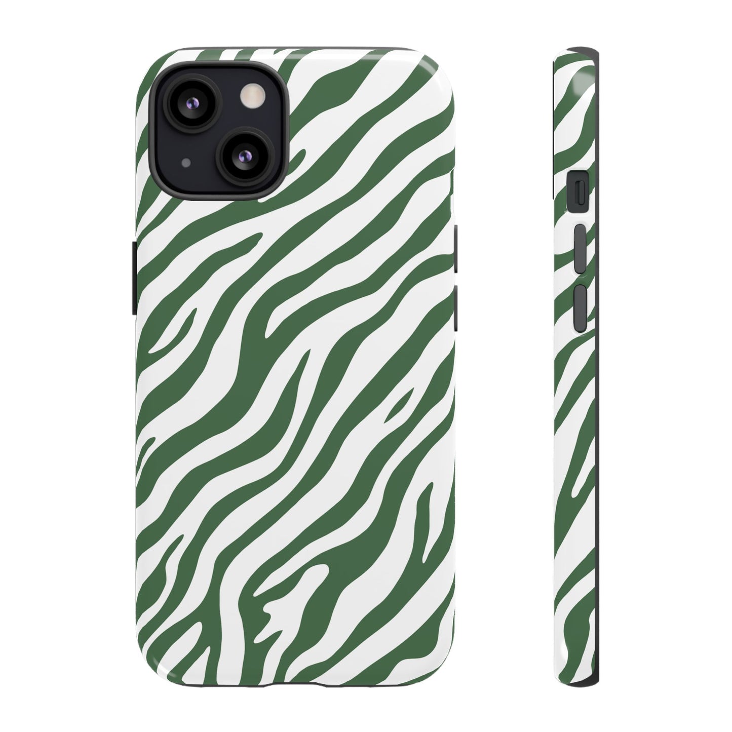 Stylish Sage Zebra Print Phone Case