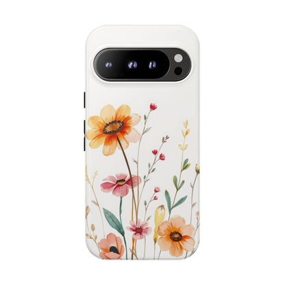 Google Pixel 9 Pro / Glossy Phone Case - Boho Chic Watercolour Wild Blooms Pattern Phone Case