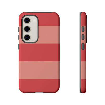 Samsung Galaxy S23 / Glossy Phone Case - Pink Horizontal Stripe Pattern Phone Case