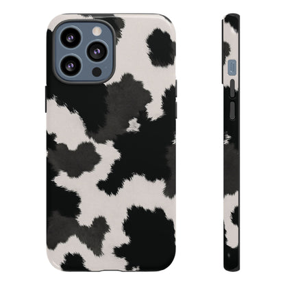 Modern Monochrome Cow Print Phone Case
