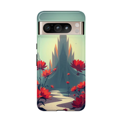 Google Pixel 8 Pro / Glossy Phone Case - Gothic Alien Garden Design Phone Case