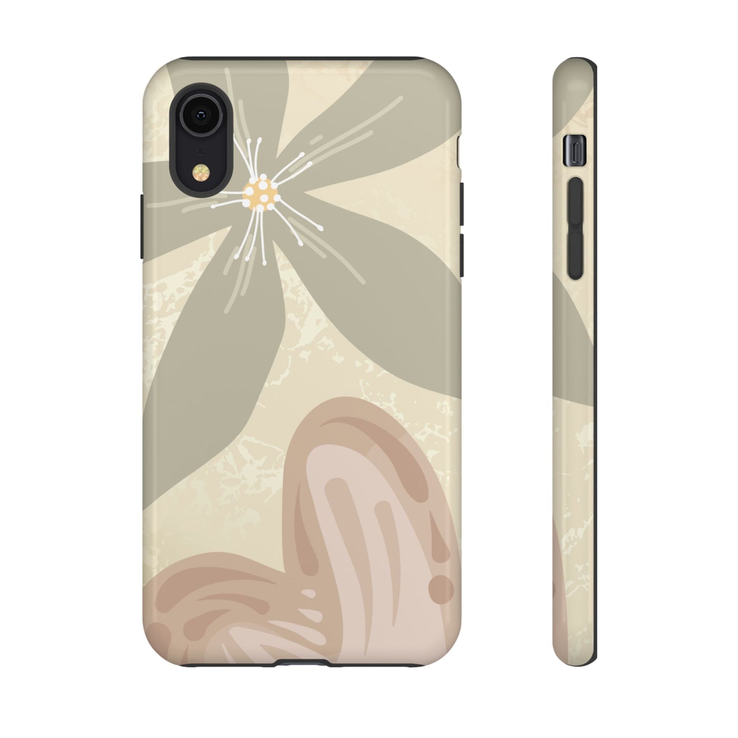 iPhone XR / Glossy Phone Case - ’Hibiscus Heart Pattern’ Phone Case