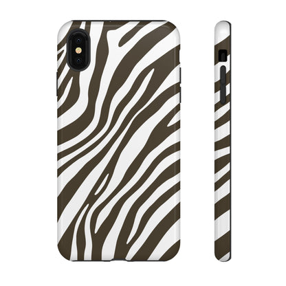 Modern Mocha Zebra Print Phone Case