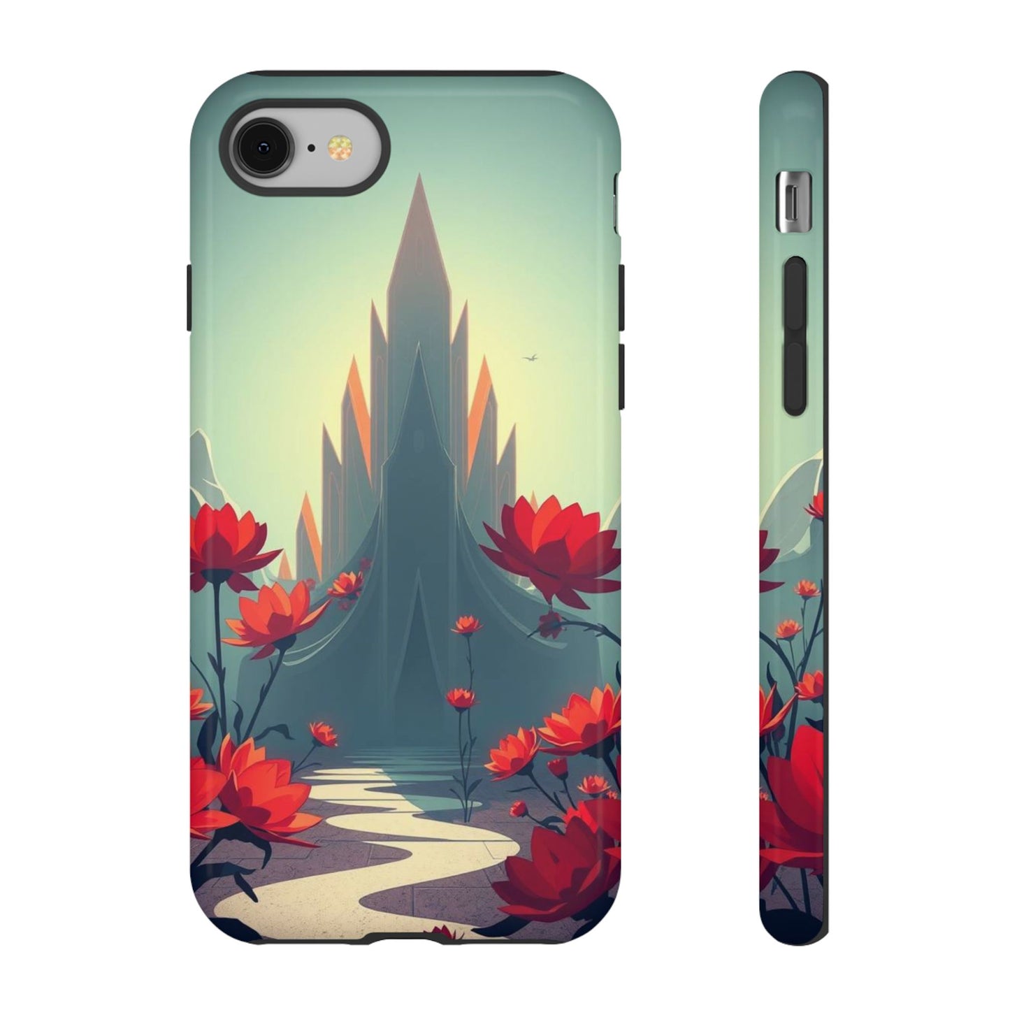 iPhone 8 / Glossy Phone Case - Gothic Alien Garden Design Phone Case