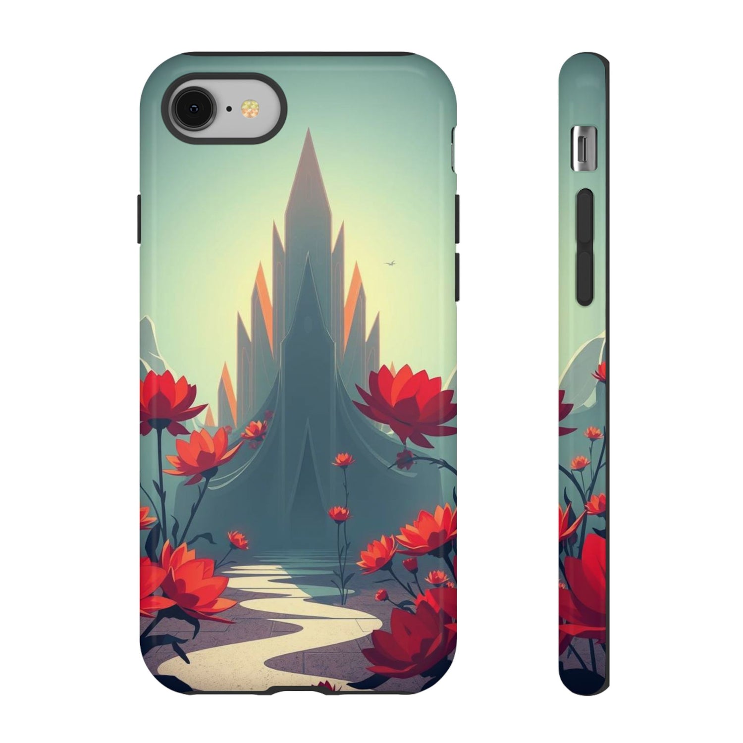 iPhone 8 / Glossy Phone Case - Gothic Alien Garden Design Phone Case