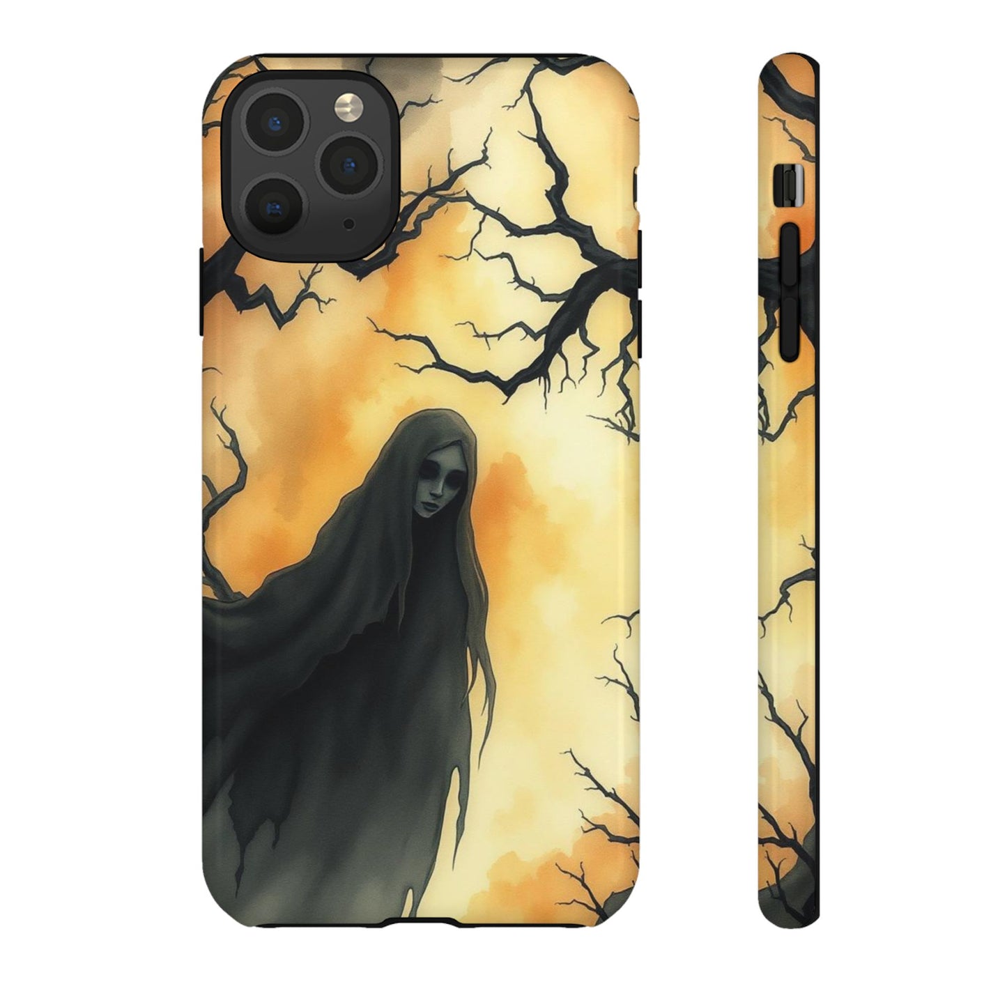 iPhone 11 Pro Max / Glossy Phone Case - Watercolour Gothic Deathly Woman Phone Case