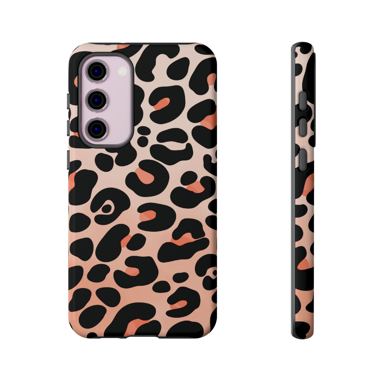 Elegant Peach Leopard Print Phone Case