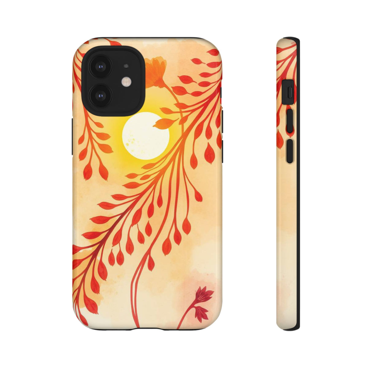 Boho Chic Watercolour Sunset Design Phone Case - Multicolor Phone Case - iPhone 12 Mini / Glossy