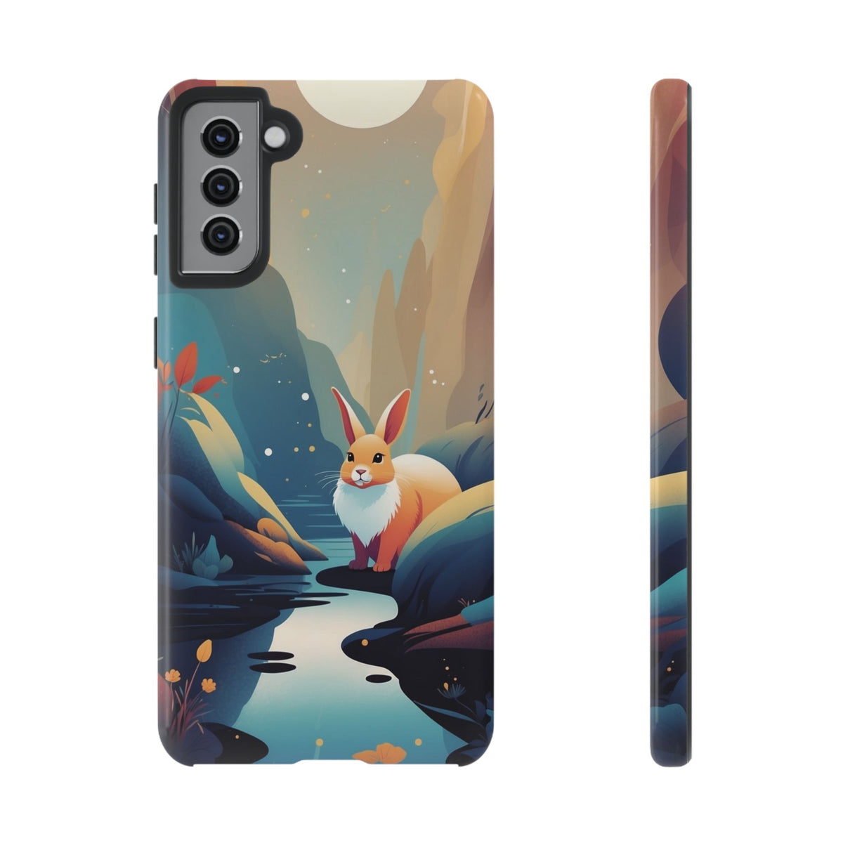 Stylised Rabbit Design Phone Case - Multicolor Phone Case - Samsung Galaxy S21 Plus / Glossy