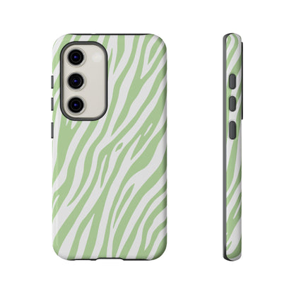 Mint Tiger Print Phone Case