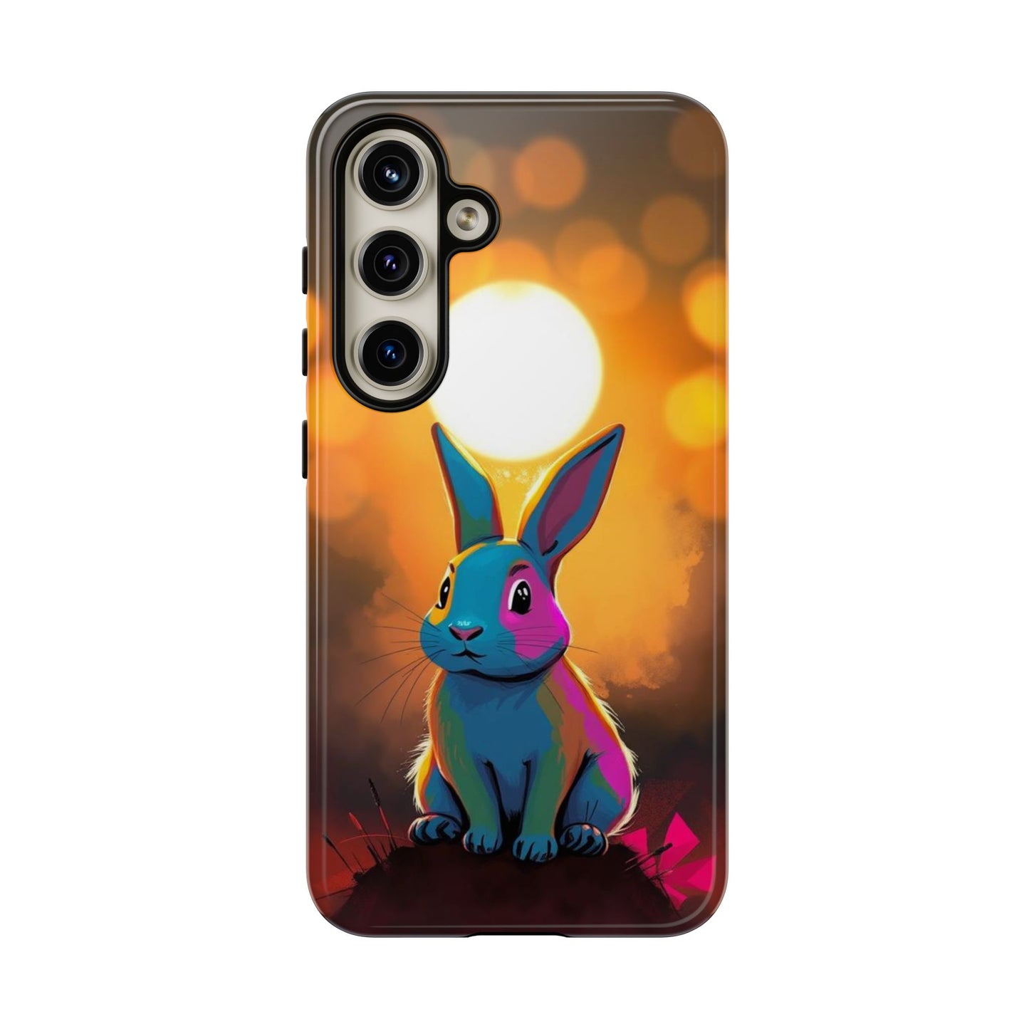 Samsung Galaxy S24 / Glossy Phone Case - Pop Art Rabbit Design Phone Case