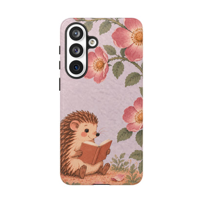 Whimsical Lilac Hedgehog and Wild Rose Phone Case - Purple Phone Case - Samsung Galaxy S26 Plus / Glossy