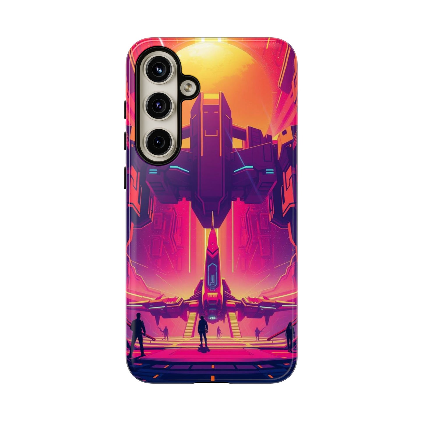 Samsung Galaxy S24 Plus / Glossy Phone Case - Alien Landing Pad Design Phone Case