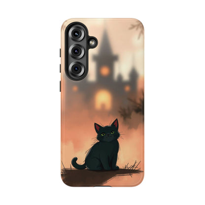 Cute Gothic Cat Design Phone Case
