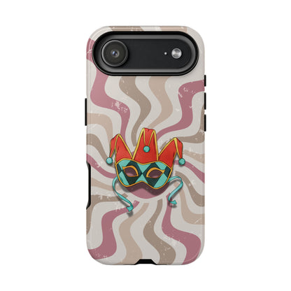 Venetian Jester Mask – Pink Retro Soft Revival Phone Case - Pink Phone Case - iPhone 17 Air / Glossy
