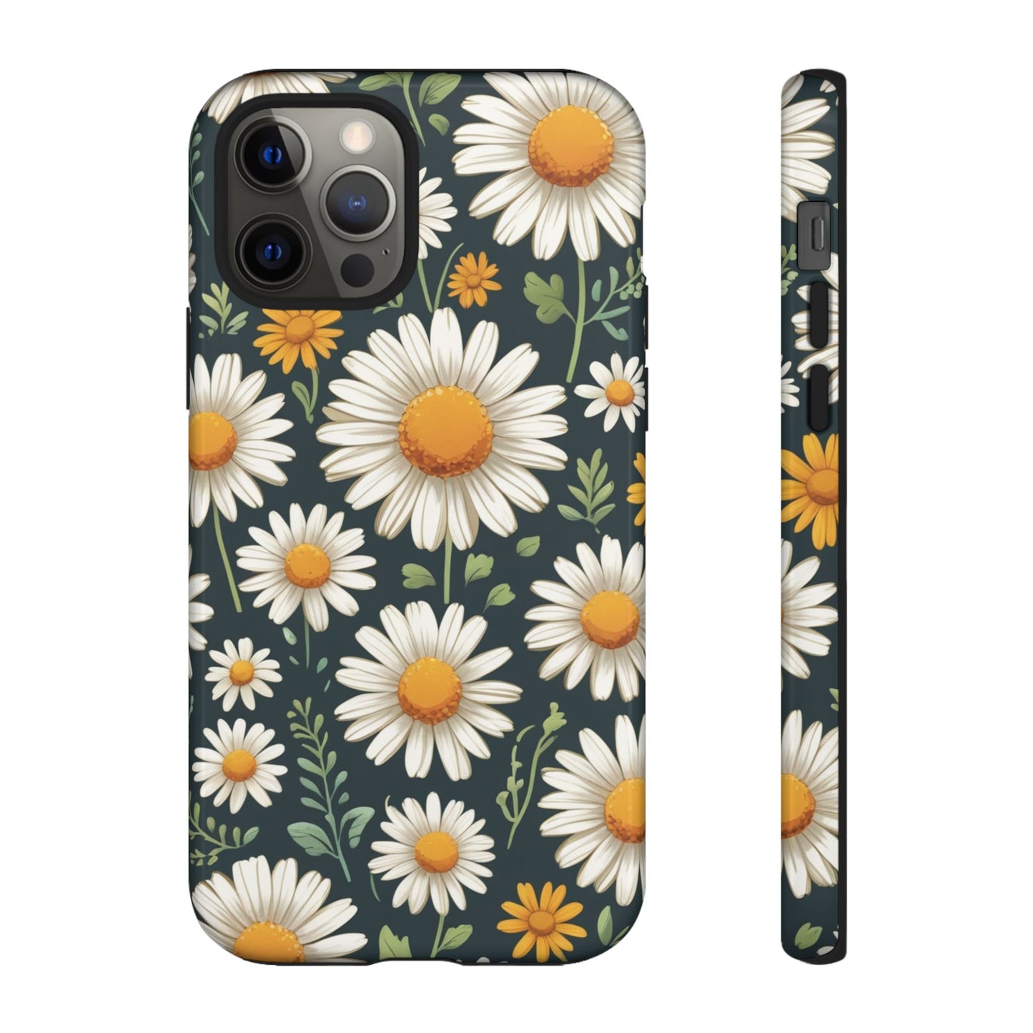 iPhone 12 Pro / Glossy Phone Case - Daisies Floral Pattern 3 Phone Case