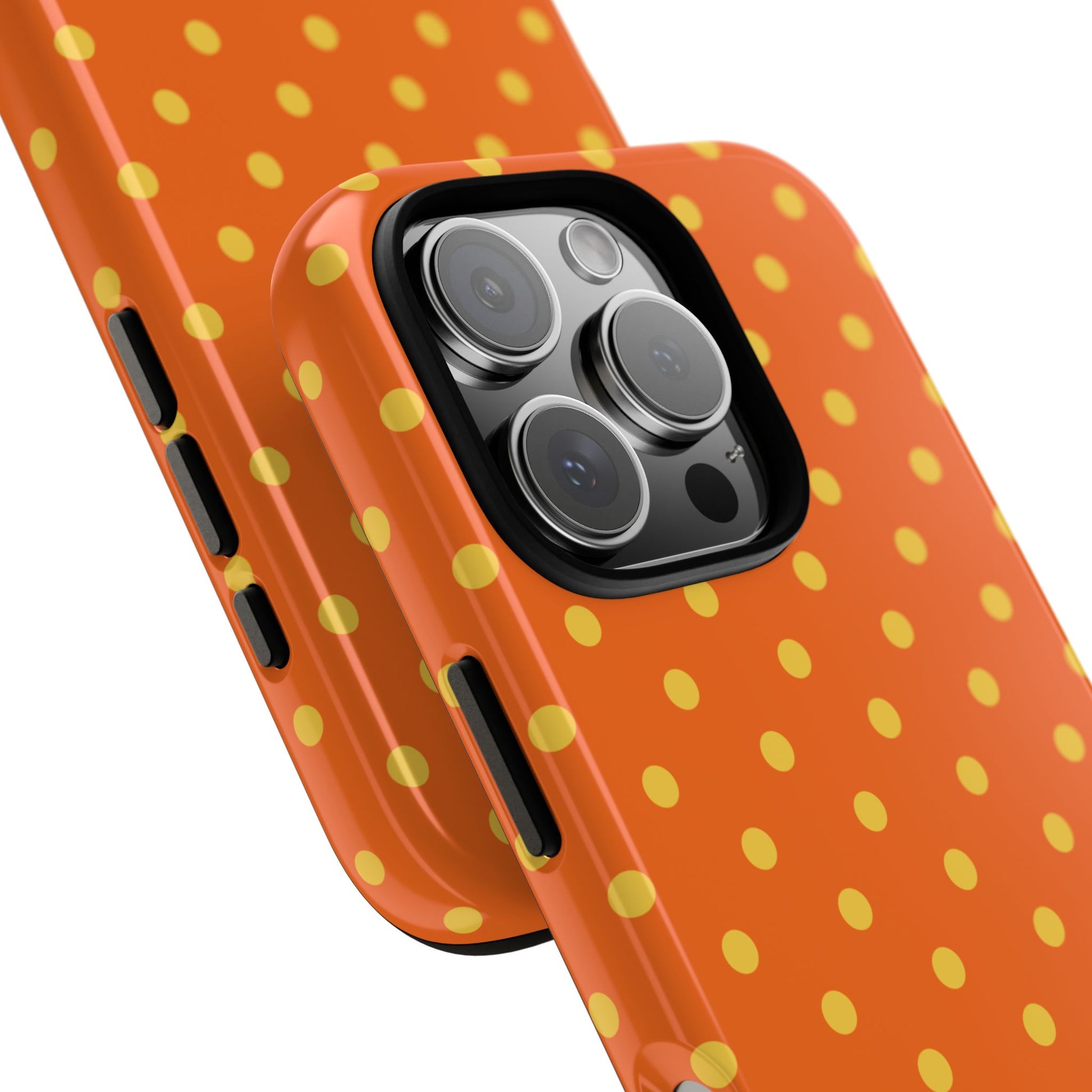 Phone Case - Trendy Orange & Yellow Dot Pattern Phone Case