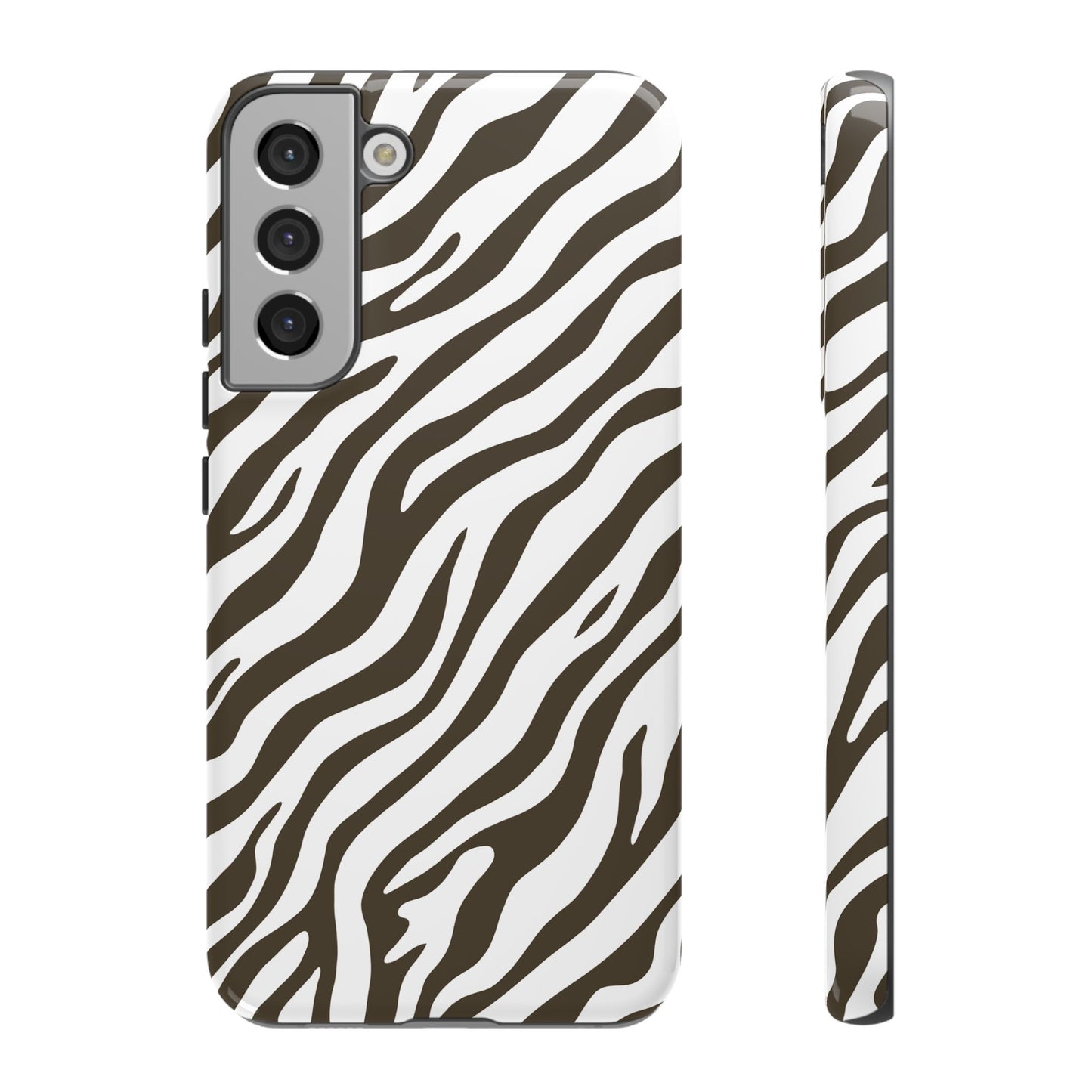 Stylish Mocha Zebra Print Phone Case