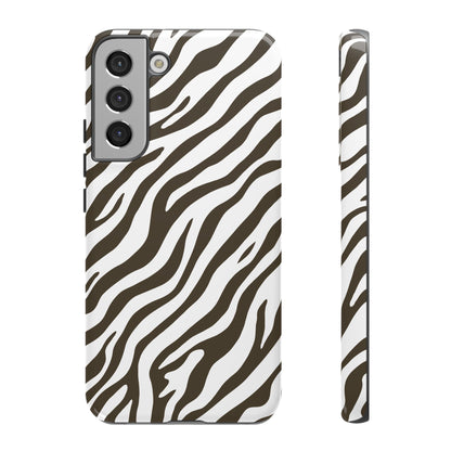 Stylish Mocha Zebra Print Phone Case