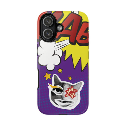Bold Purple Pop Art Cat Phone Case - Purple Phone Case - iPhone 17 / Glossy